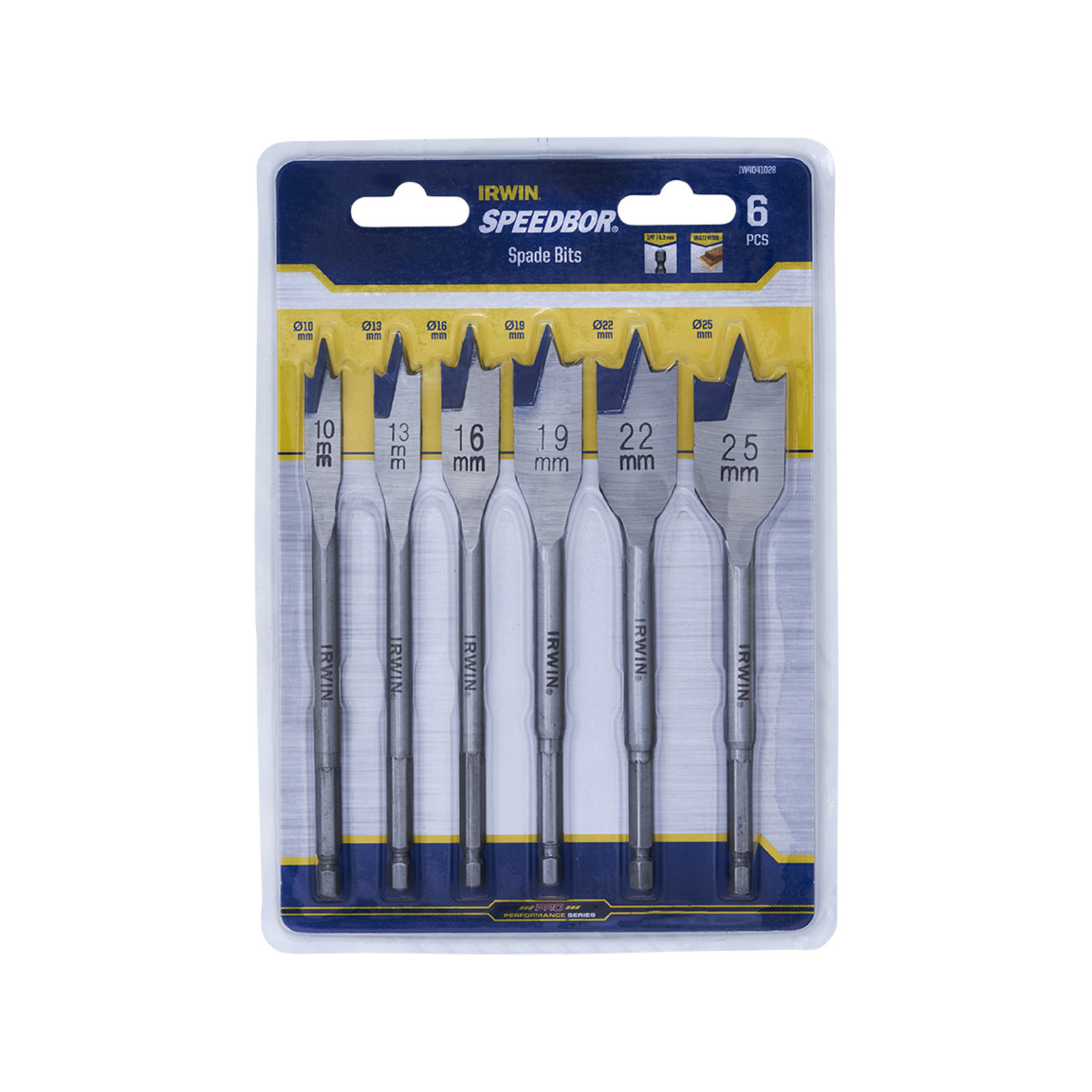 IRWIN 6 Piece Blue Groove Spade Bit Set Bunnings Australia