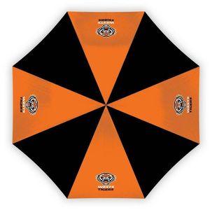 NRL Compact Umbrella - West Tigers - Rain - Glovebox - 60cm Length W17cm