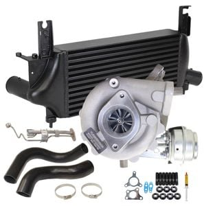 Upgrade Billet Turbo With 75mm Intercooler & Hoses And Genuine Oil Feed Pipe For Nissan Pathfinder R51 Yd25 2.5l 4 Bolts