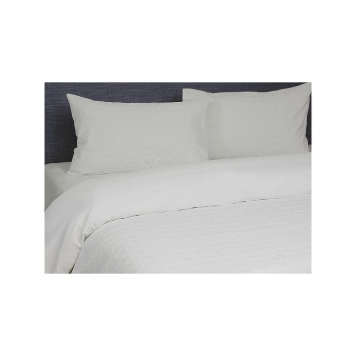 Jason Commercial King Single Bed Villa Matelasse Quilt Cover Set 210cm White