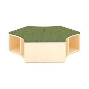 Jooyes Puzzle Series Kids Polygon Book Storage Bench With Cushion