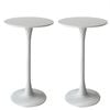 Levede 2x Round Marble Bar Tables White