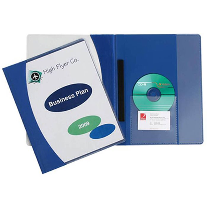 Marbig Premier Flat File with Insert Cover (A4) (Blue)