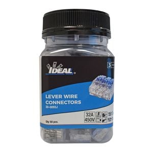 Ideal Lever Wire Connector 3 Port 0.14mm2 to 4.0 mm2 Flexible Cables