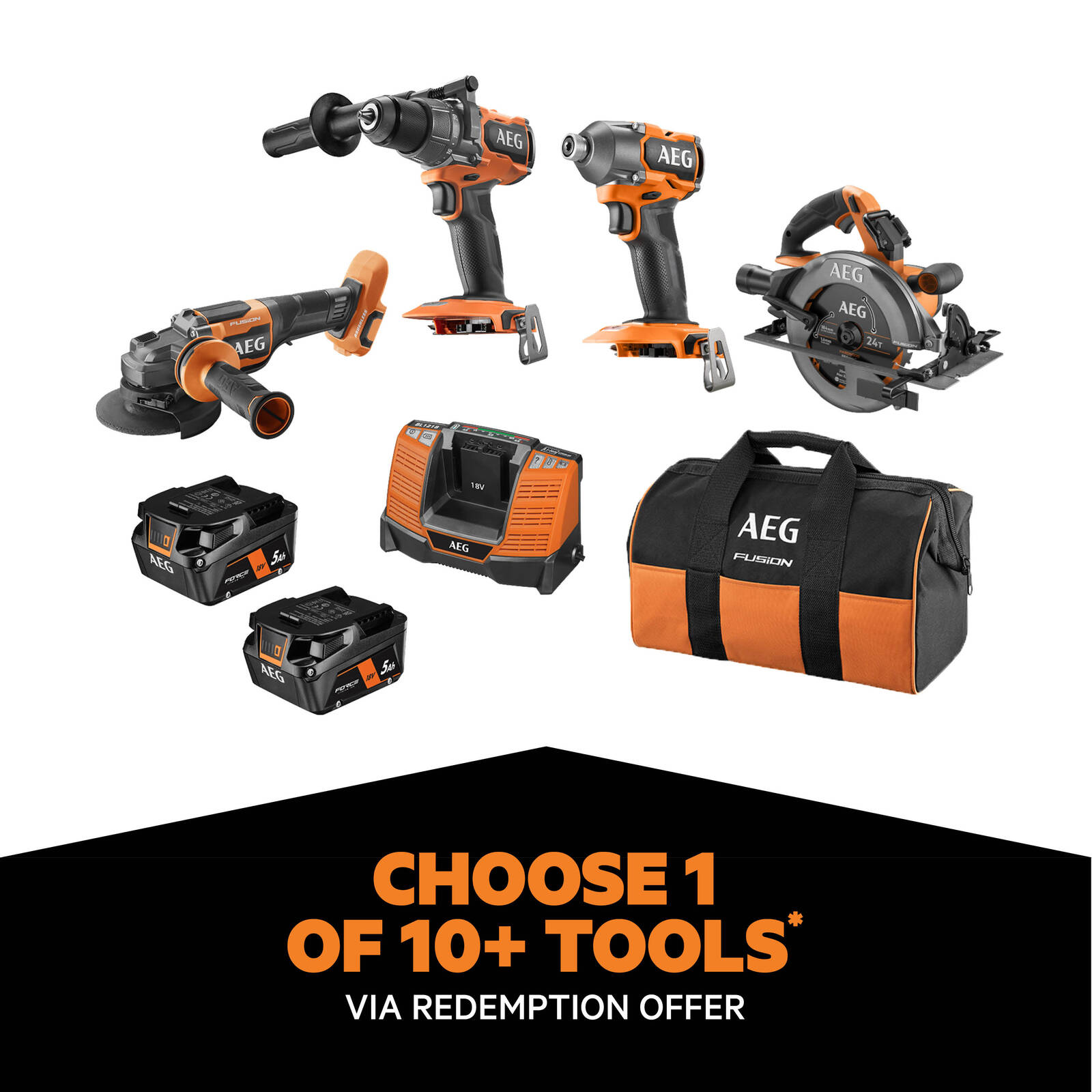 AEG 18V FUSION 4-Piece FORCE Kit