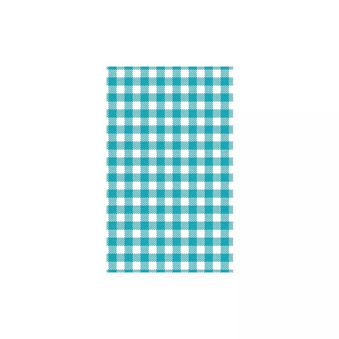Gingham Greaseproof Paper Pack 200 - Teal Gingham