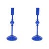 2PK Glass Mia 28cm Taper Stick Candle Holder Decor - Azure