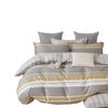 Bloomington 300TC Theodore Grey Reversible Cotton Quilt Cover Set King