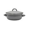 Classica Round Heavy Duty Enamel Casserole 26cm Blue Grey