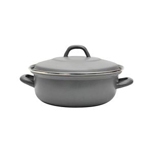 Classica Round Heavy Duty Enamel Casserole 26cm Blue Grey
