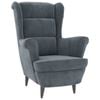 vidaXL Armchair Single Sofa Upholstered Armchair Living Room Dark Grey Velvet