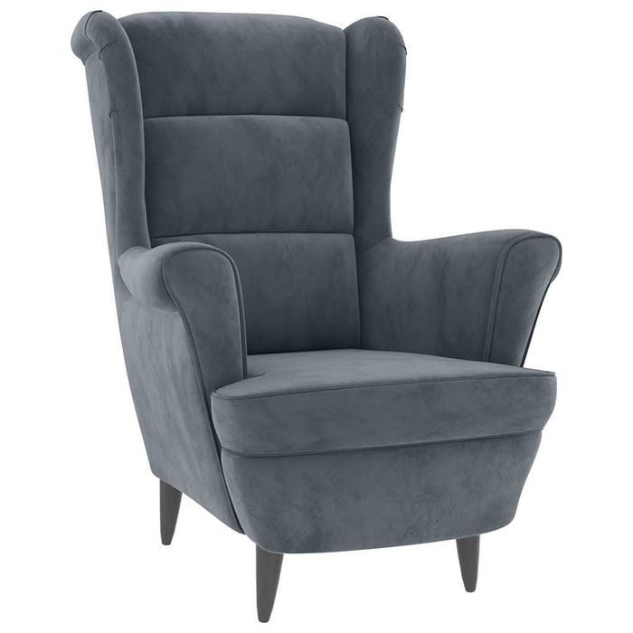 vidaXL Armchair Single Sofa Upholstered Armchair Living Room Dark Grey Velvet
