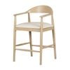Lux Breakfast Stool With Off-white Seat Cushion
