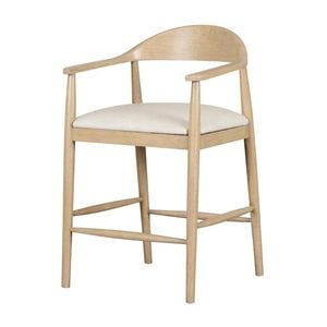 Lux Breakfast Stool With Off-white Seat Cushion