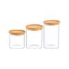 Argon Tableware Glass Storage Jars with Cork Lids - 3 Sizes