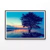 Silhouette of Trees in the Lake  Print 100% Australian Made 90x60cm  (Poster)