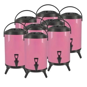 SOGA 8X Stainless Steel Insulated Beverage Dispenser with Tap 10L Pink