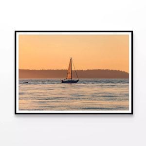 Boat on Seashore View   Print 100% Australian Made 120x90cm  (Poster)