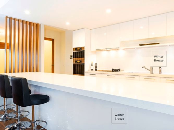 Bellessi - Kitchen Image Gallery - Winter Breeze Splashback & Kick Board
