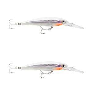 2x Rapala 11cm Saltwater X Rap Deep Hardbody Fishing Lures - Glass Ghost