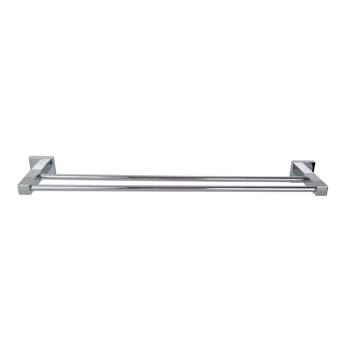 Barelli Piazza 600mm Chrome Double Towel Rail - 600mm