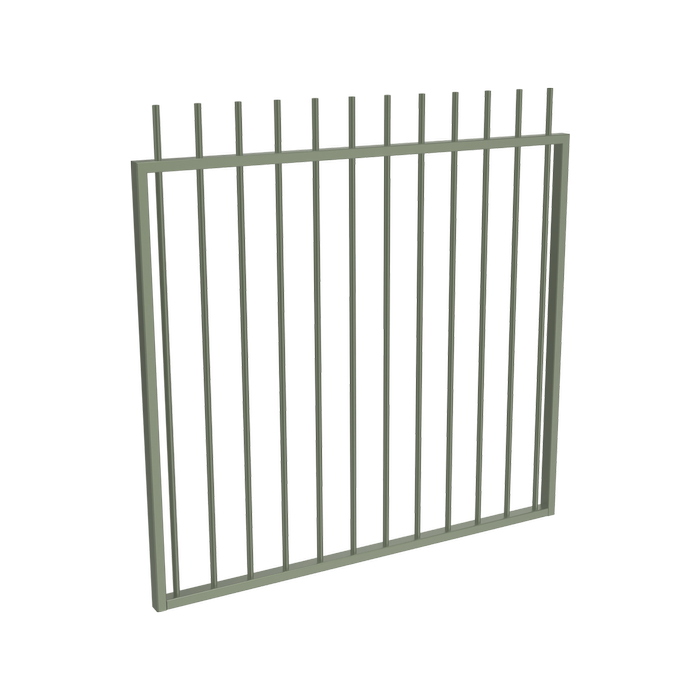ProtectorAl 800 - 1200 x 1200mm Pale Eucalypt Aluminium Picket Top Pool Gate