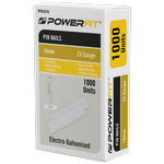 Powerfit 18mm Electro-Galvanised Pin Nails - 1000 Pack