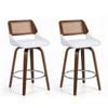 Artiss 60cm Wooden Bar Stools Set Of 2 Swivel Kitchen Counter Stool Chair