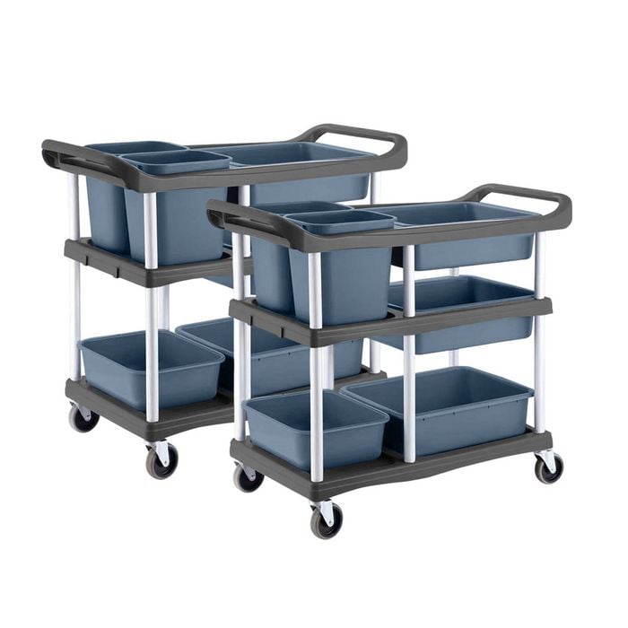SOGA 2X 3 Tier Commercial Soiled Food Trolley