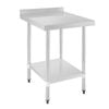 Vogue Stainless Steel Table With Splashback 600mm - Gj505