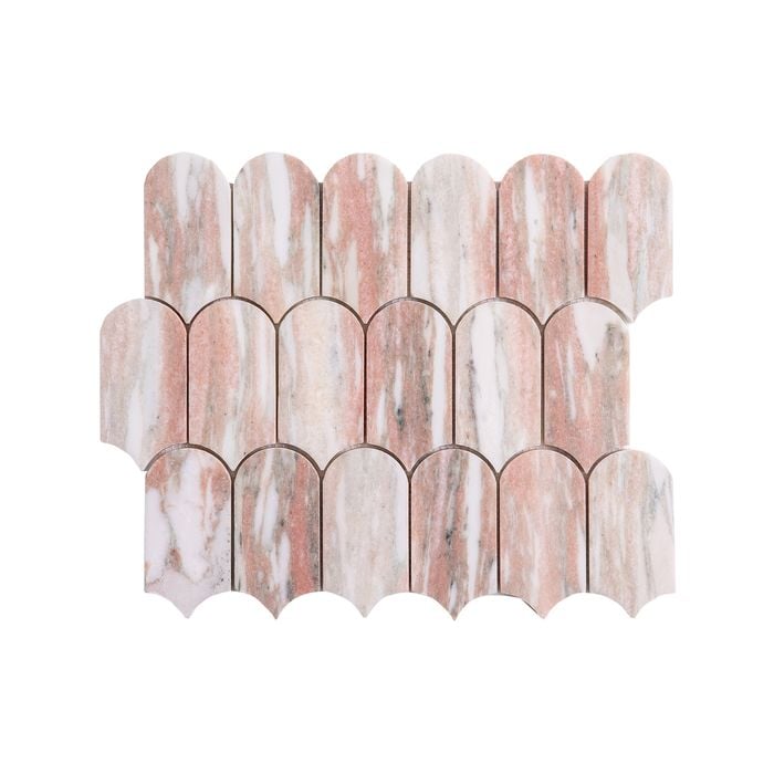 Decor8 290 x 272mm Cascade Norwegian Rose Mosaic Tile - Norwegian Rose