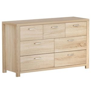 Storage Cabinet Chest of 7 Drawers Dresser Lowboy Pine