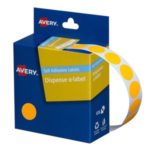 Avery Self-Adhesive Dot Labels 14mm (700pcs) (Fluoro Orange)