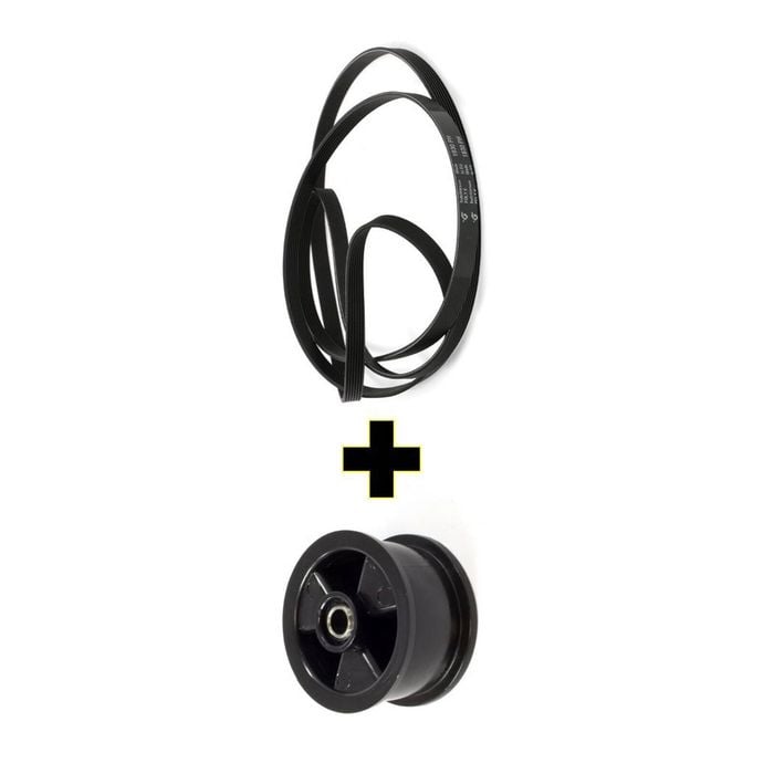 Genuine Electrolux Simpson Dryer Pulley Idler & Drive Belt Set 0197300040+0198300011