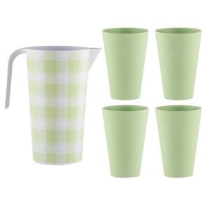 Delilah Melamine1.5L Pitcher Jug w/ 4x 450ml Tumbler - Sage