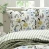MM Linen Sanctuary Blue Botanical Floral Print European Pillowcase 65x65cm