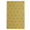 Fab Habitat 180x270cm Yellow Daisies Recycled Plastic Outdoor Rug