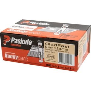 Paslode 50 x 2.87mm 34° Amor Galvanised Cladfast Ring Impulse Nail - 1000 Handy Pack