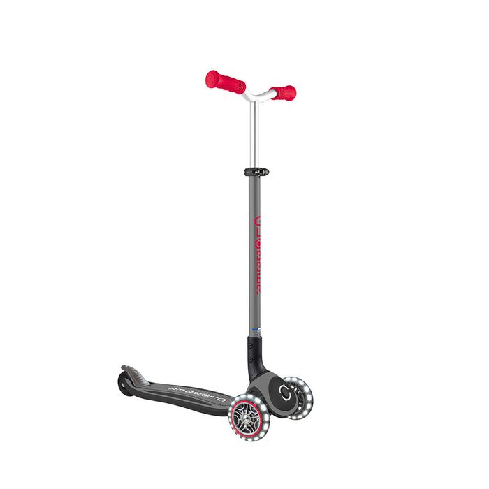 Globber Master With Lights Scooter - Black/red