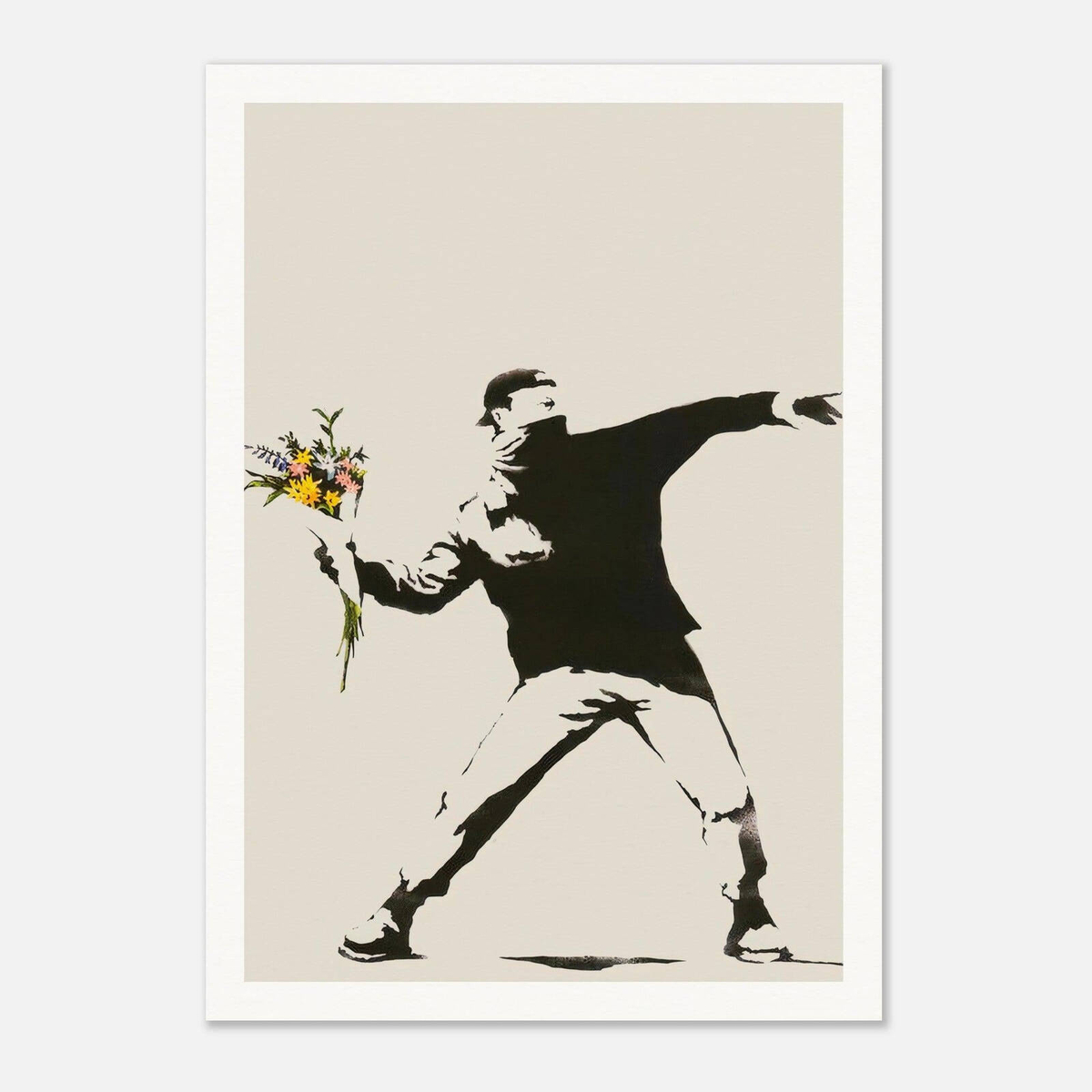 Galrie Banksy Love is in the Air Flower Thrower Artwork - 2003 Limited ...