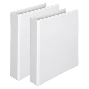 2x Marbig Clearview Pp 2 D-ring 25mm A5 Insert Binder File Paper Organiser White