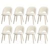 Oikiture 8PCS Dining Chairs Wooden White