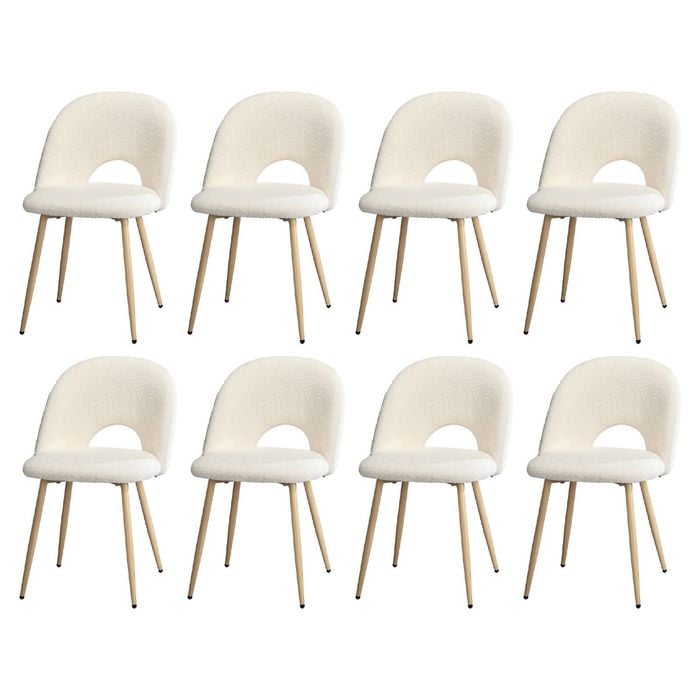 Oikiture 8PCS Dining Chairs Wooden White