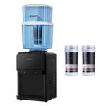 Devanti Water Cooler Dispenser 22L Bench Top Hot Cold Black