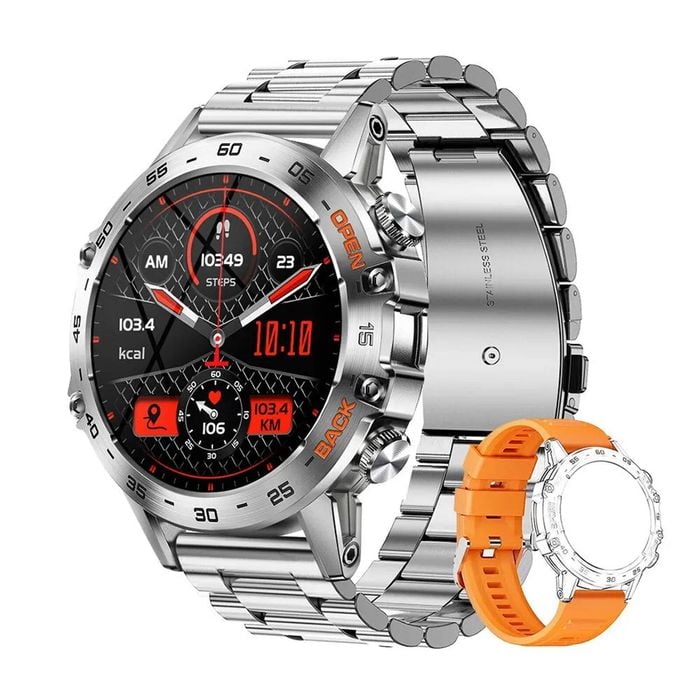Smart Fitness Watch Sports Fitness Tracker Watch -Steel  Silver