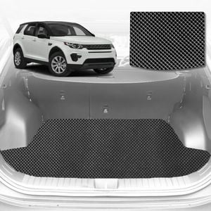 6D Diamond Car Boot Mat for Land Rover Discovery Sport L5502014-2019-(3rd Row seats up/7 seater)-Cargo Mat-Black-Outback GT