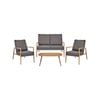 Cooper & Co. Cayo 4-Piece Outdoor Conversation Set Charcoal & Natural