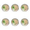 6PK Porto Valentina Porcelain Round Side Plate Fennel 20cm