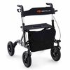 Costway Folding Medical Walker Adjustable Aluminum Rolling Walker Senior Black