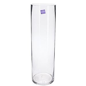 Glass Cylinder Vase 12x40cmH